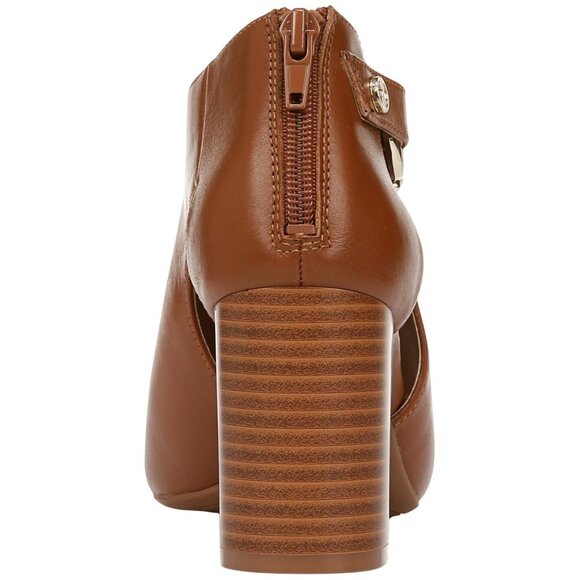 Giani Bernini Buckle Memory Foam Block Heel Shooties Cinnamon Leather Brown 10M - Picture 9 of 10